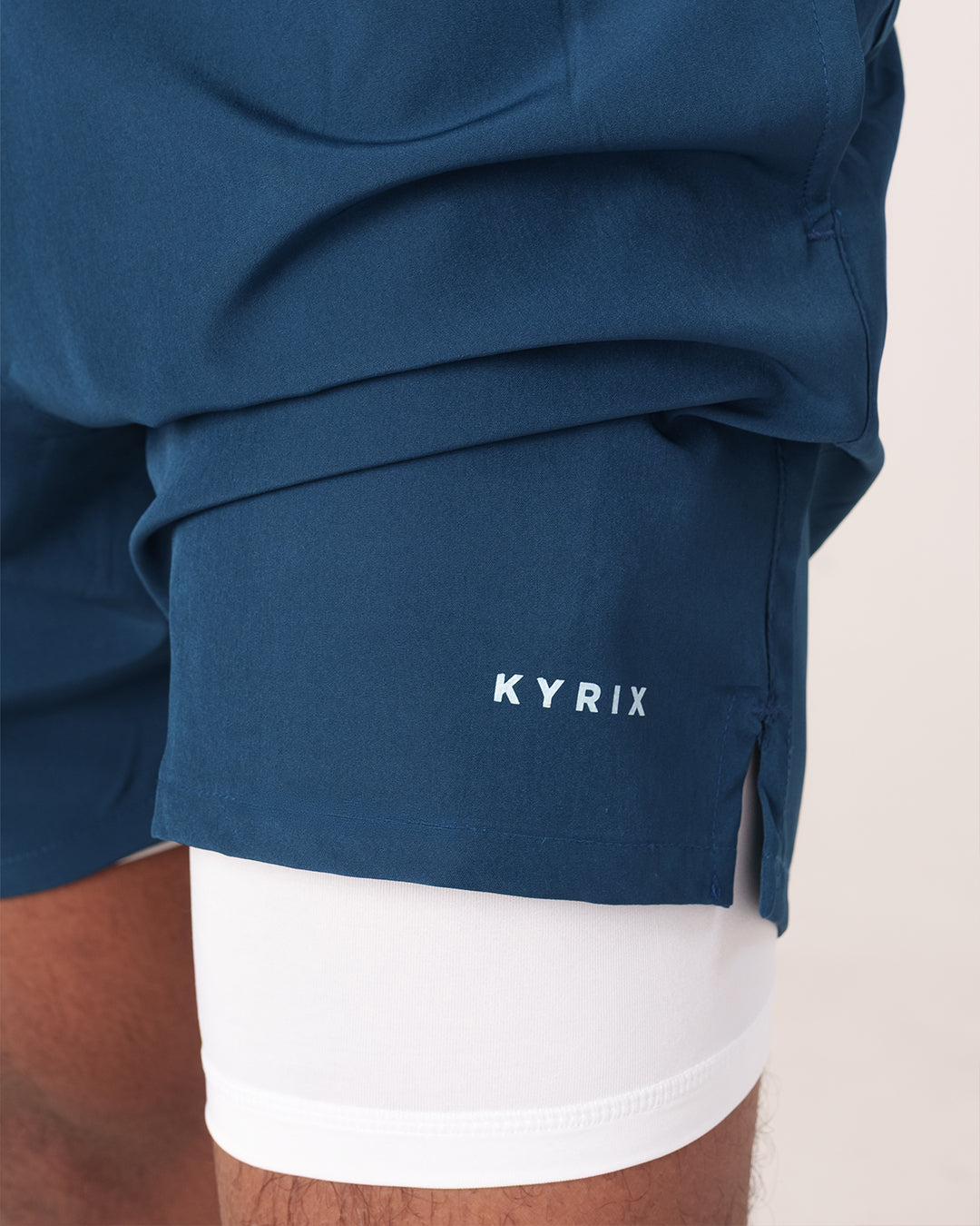 KYRIX 2 in One Compression shorts Air Force blue