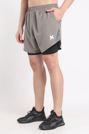 ARCLITE 2-in-1 Performance Shorts | Fog grey