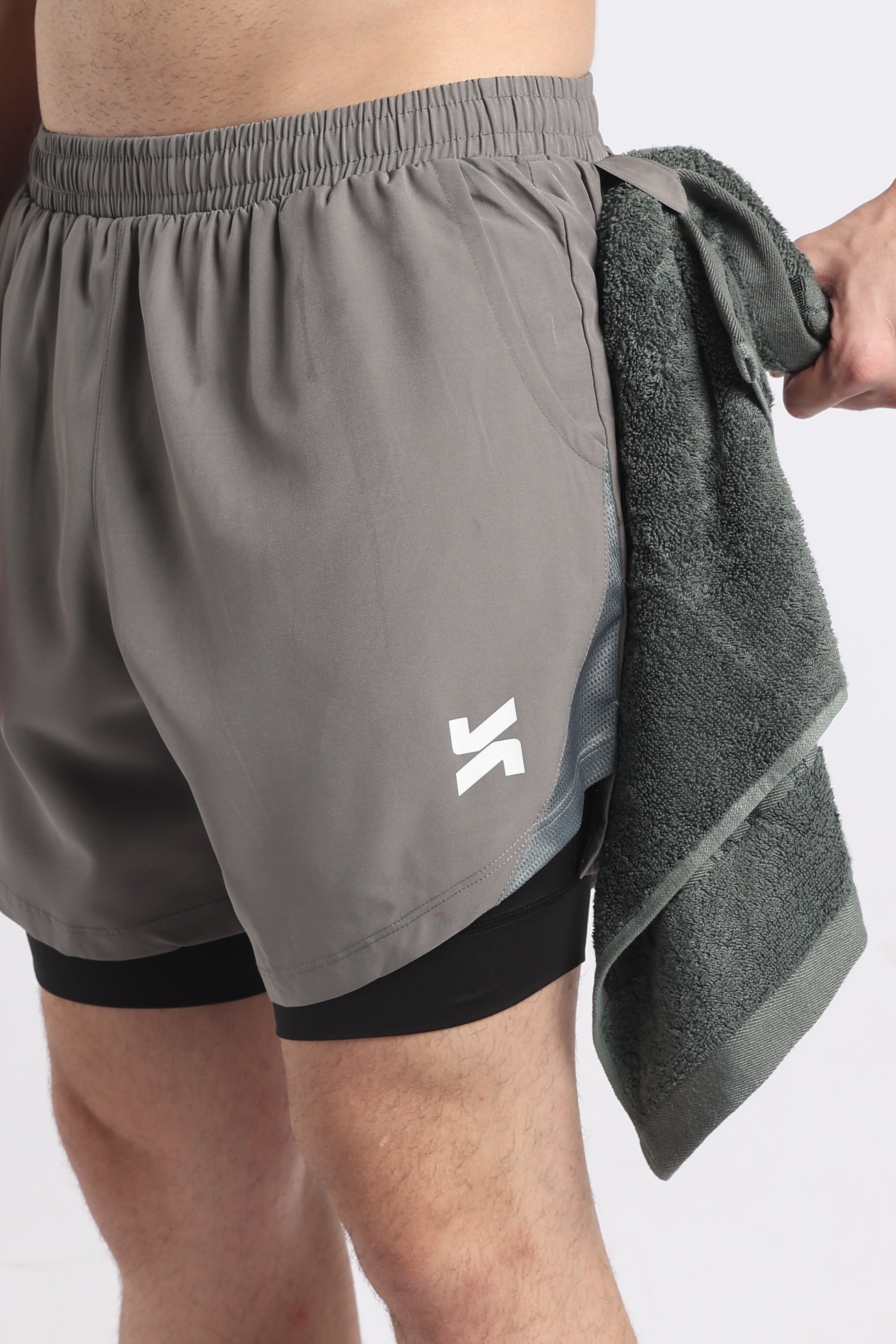 ARCLITE 2-in-1 Performance Shorts | Fog grey