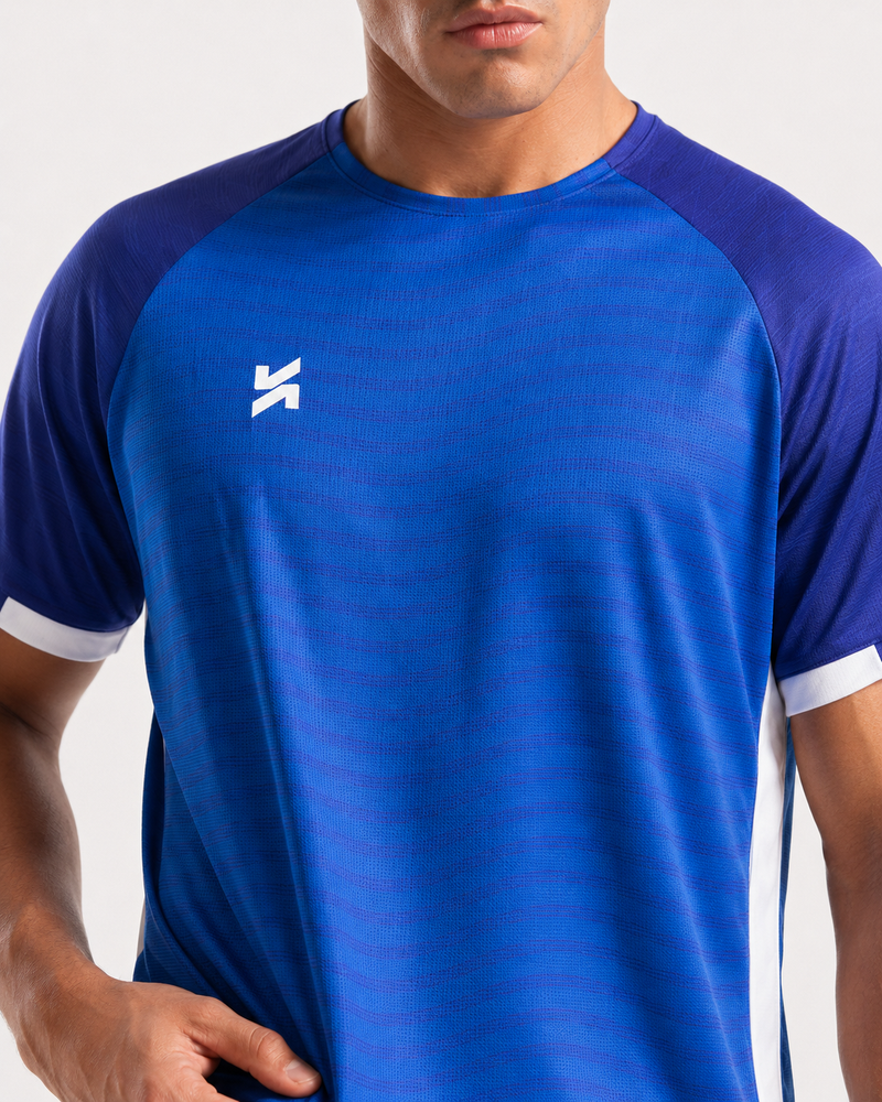KYRIX FLOWLINE Performance Tee Blue | unisex