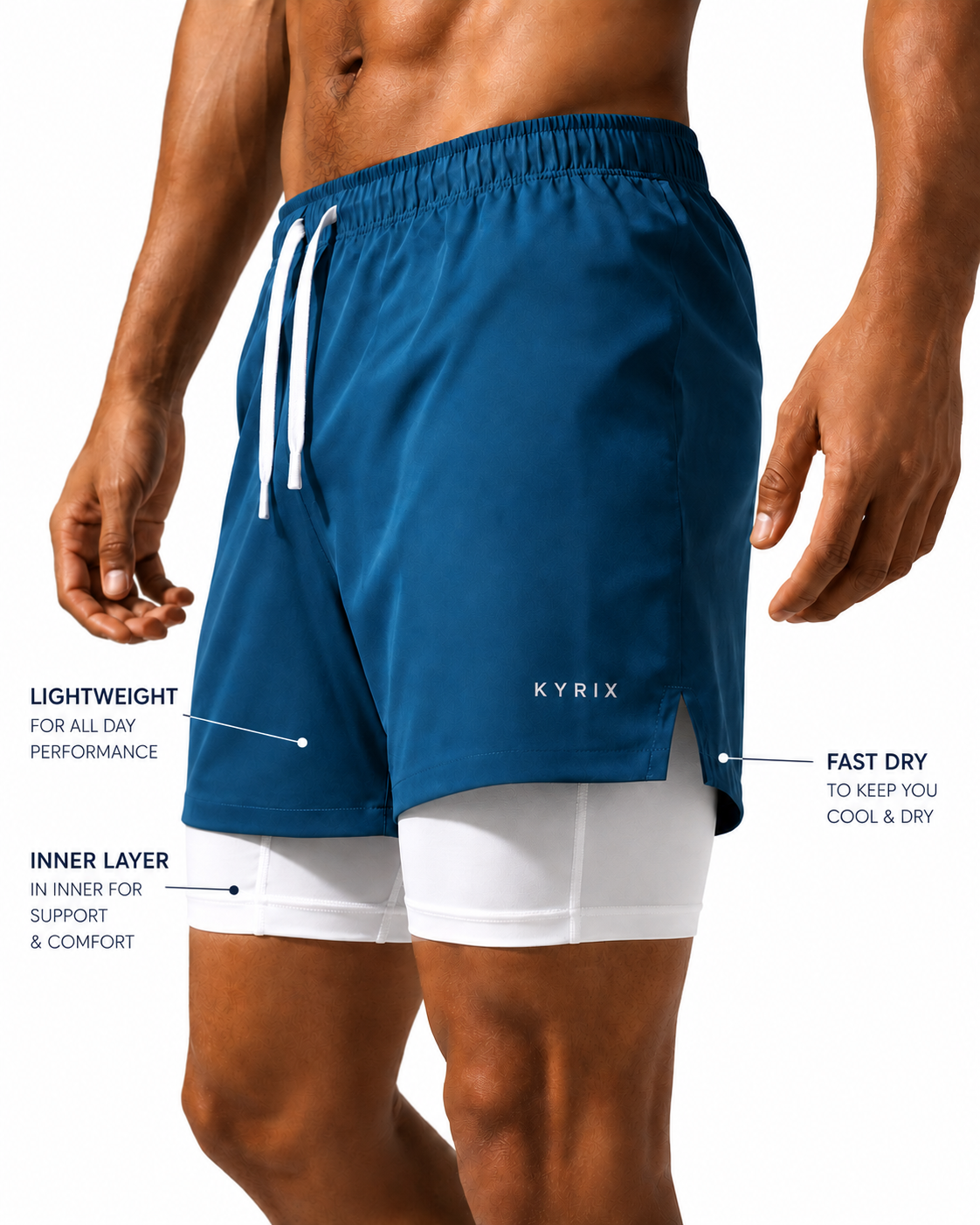 2-in-1 Compression Shorts for Men