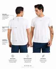 KYRIX AEROMESH™ Performance Tee for Men – White