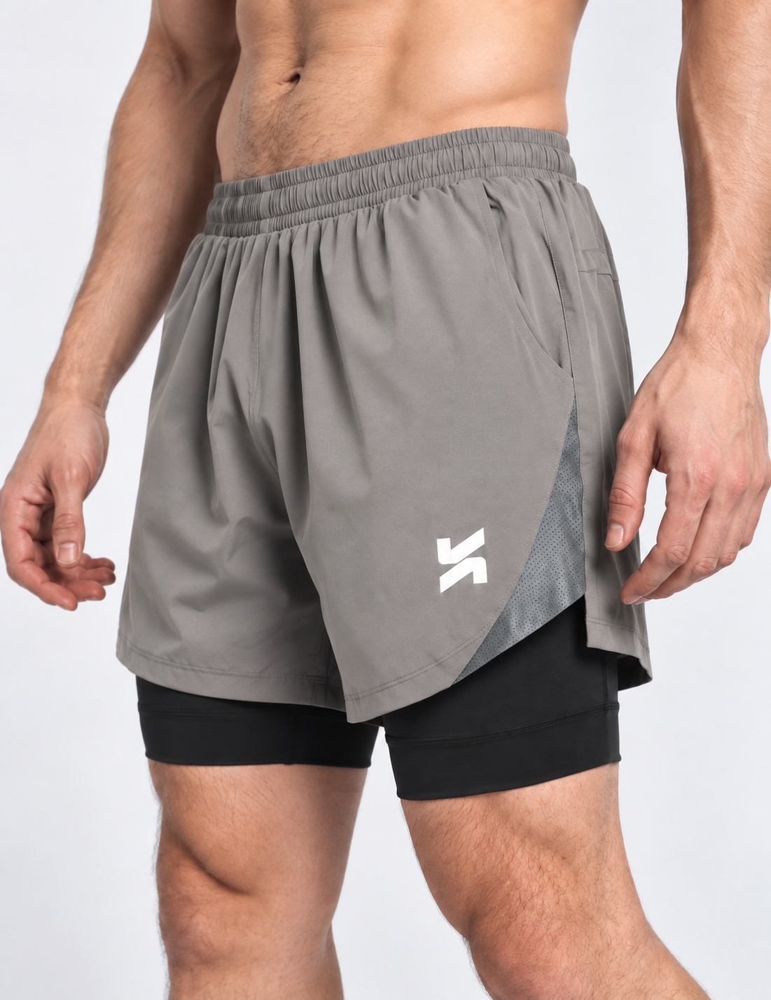ARCLITE 2-in-1 Performance Shorts | Fog grey