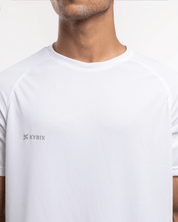 Core performance raglan T-shirt for men in white by KYRIX