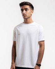 Core performance raglan T-shirt for men in white by KYRIX