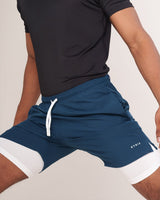 2 in One Compression shorts Air Force blue