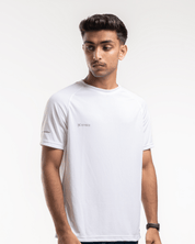 Core performance raglan T-shirt for men in white by KYRIX